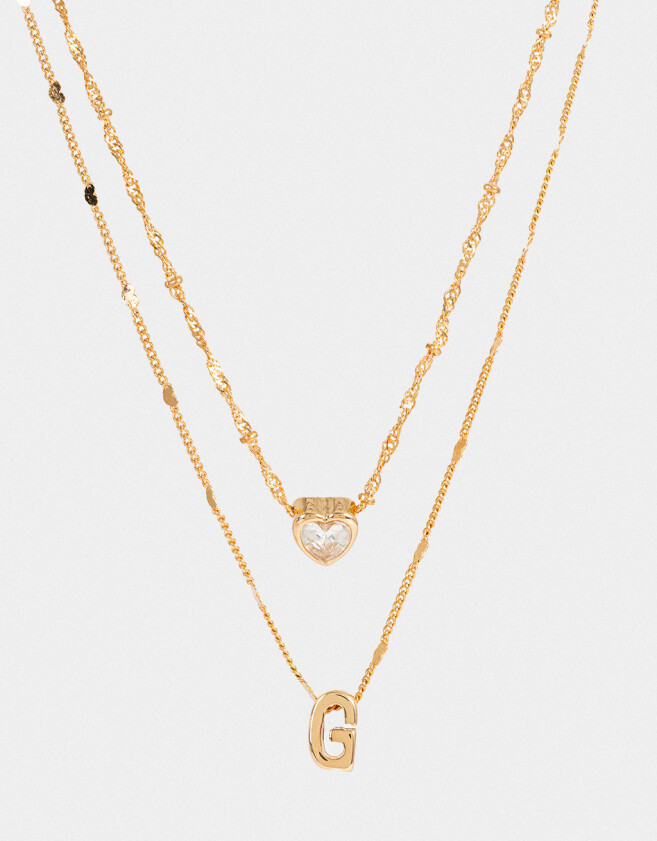 Collares Cortos Con cubic zirconia Collar Corto Cubic Inicial "g" - Dorado