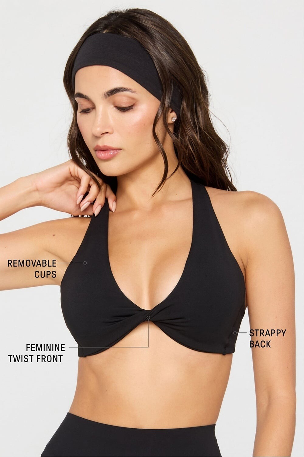 Top Pureluxe Plunge Low Impact Bra Mujer Black