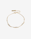 Pulseras Flexibles Strass Pulsera Flexible Con Cubic - Dorado
