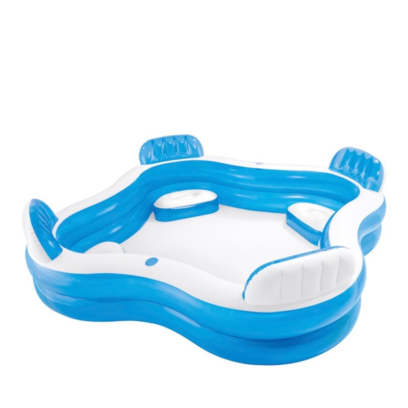 INTEX PISCINA FAMILIAR INFLABLE 4 ASIENTOS C/RESPALDOS 229 X 229 X 66 CMS 990 LT Intex Piscina Familiar Inflable 4 Asientos C/respaldos 229 X 229 X 66 Cms 990 Lt