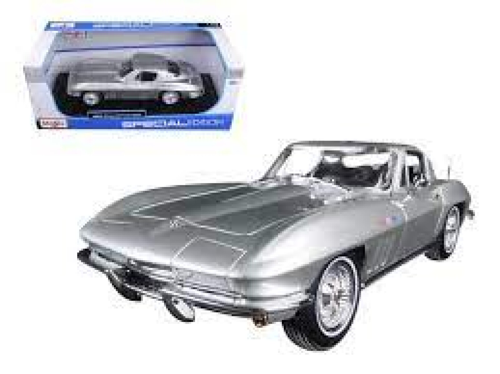 Maisto Chevrolet Corvette - 1965 - Escala 1: 18 - Plata 