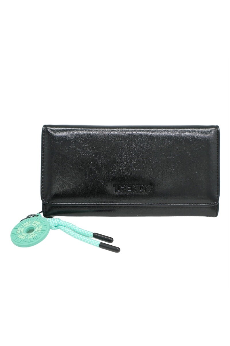 Billetera Trendy con llavero Negro