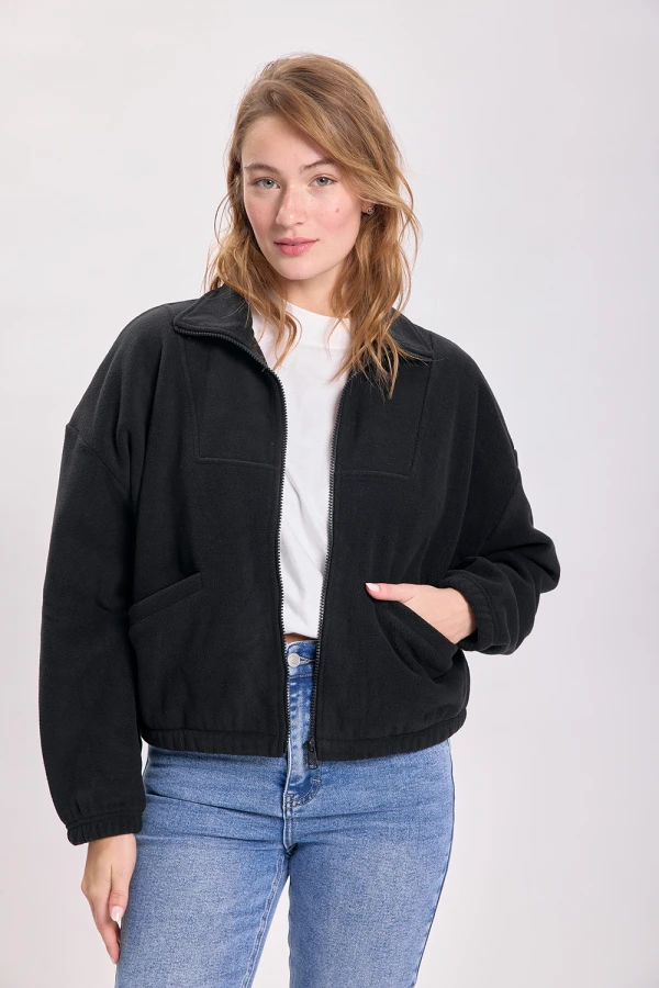 Campera polar Negro