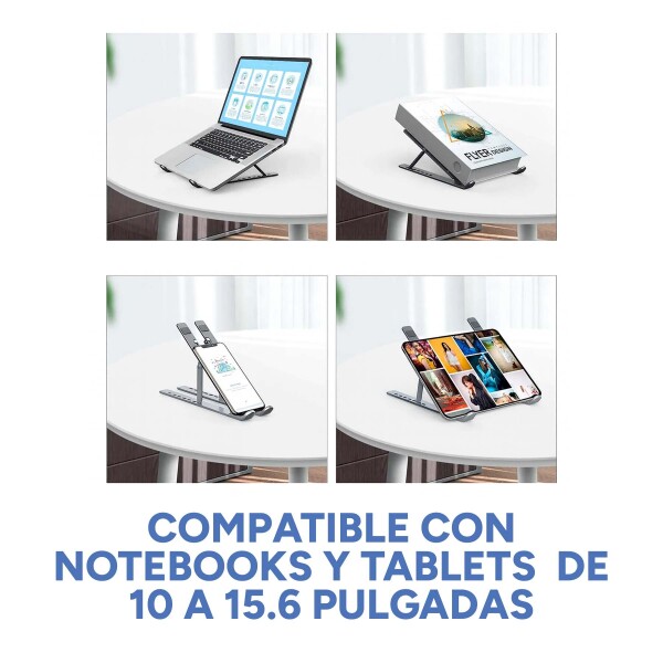 Soporte Plegable Notebook Laptop Ergonomico Calidad Pro Color Variante Blanco
