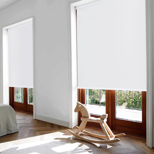 Cortina Blackout sistema roller 0.80x2.00m Blanco