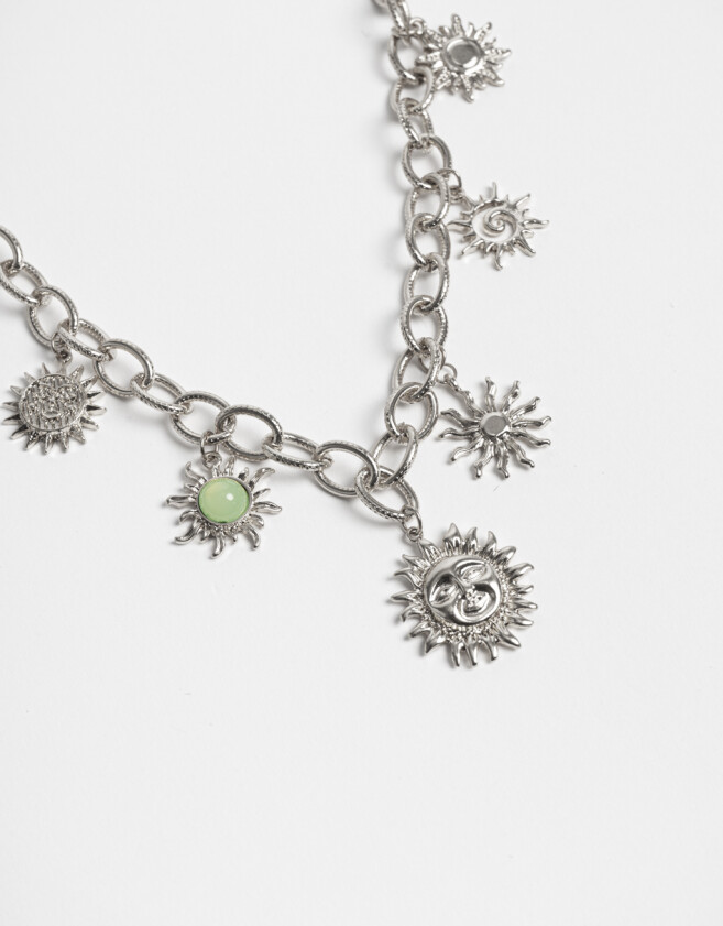 Collares Cortos Soles Collar Corto De Soles - Plateado
