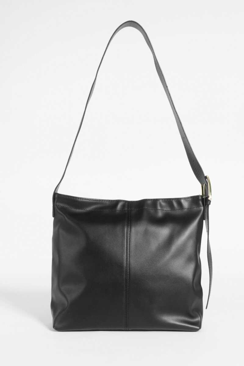 Bolso hobo con pespunte negro