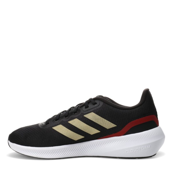 Championes de Hombre Adidas Run Falcon 3 Negro - Dorado - Rojo