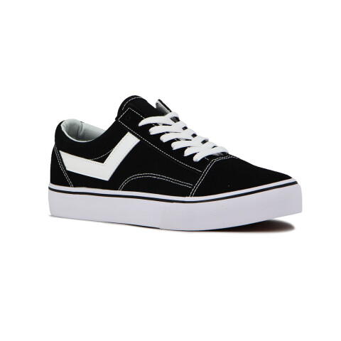 Pony Champion casual lona-gamuza Unisex - Negro Negro