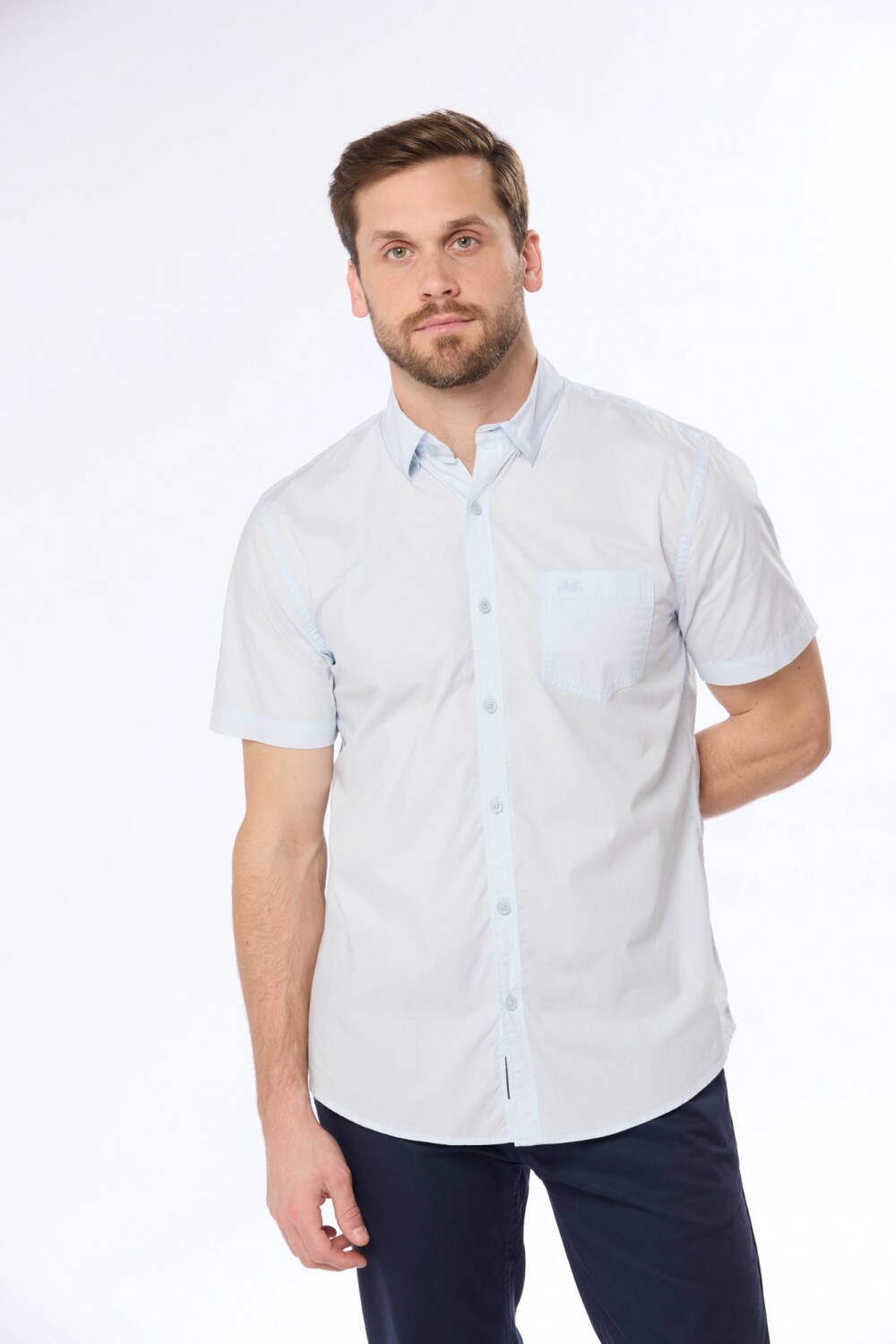 CAMISA LISA Celeste