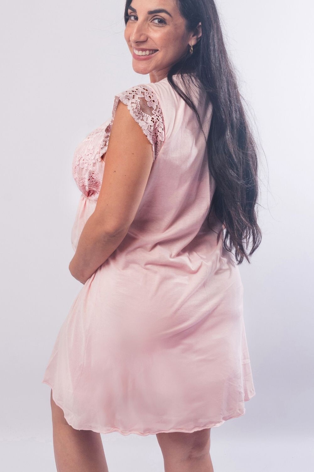 Camisón Maternal Luma Rosa