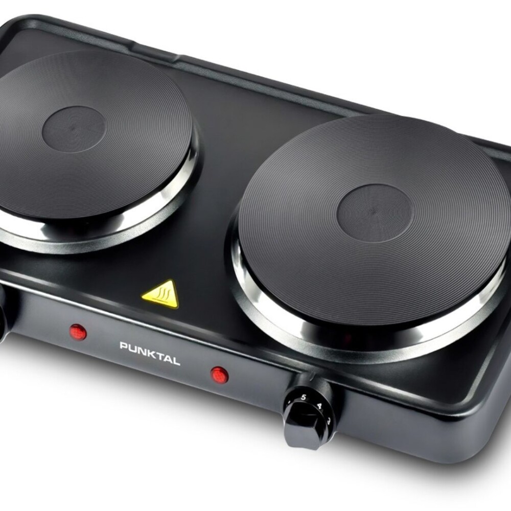 Anafe Eléctrico - 2 Discos 1500W con Termostato - Punktal Anafe Eléctrico - 2 Discos 1500W con Termostato - Punktal