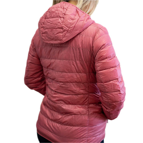 Uzspace Campera Dama Capucha Liviana Fácil Guardado Rosa