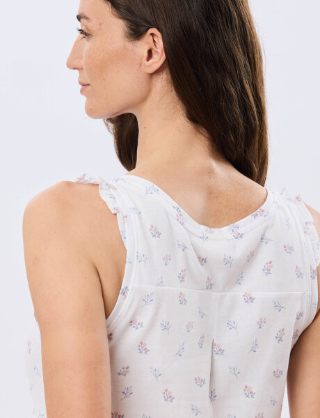 MUSCULOSA ALGODÓN CON VOLADOS Blanco