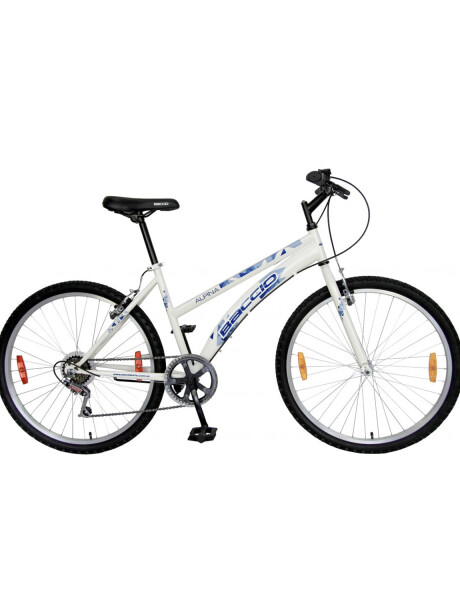 Bicicleta Baccio Alpina Lady Montaña rodado 26 con 6 cambios Blanco - Turquesa