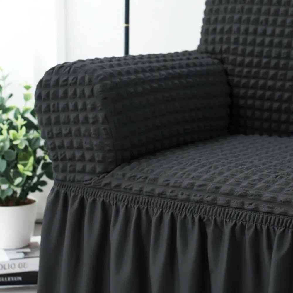 Funda cubre sillón 2 cuerpos Negro