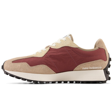 Championes de Hombre New Balance Life Style 327 Bordó - Marrón Camel - Blanco