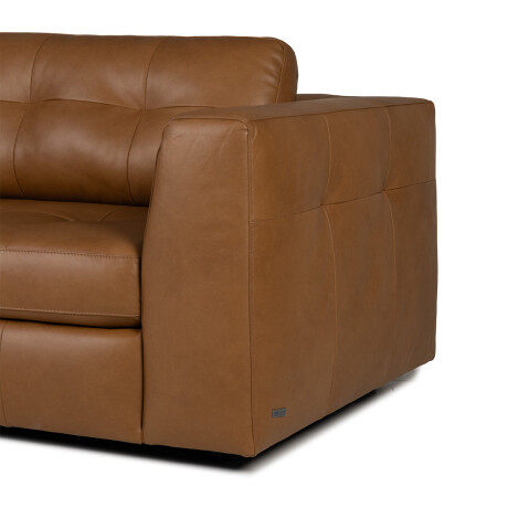 Sofá Amaro 3065 - Cuero Básico - 3 cuerpos Brown