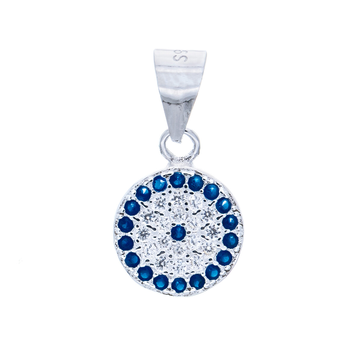 Dije de plata 925 con circonias, OJO TURCO. 