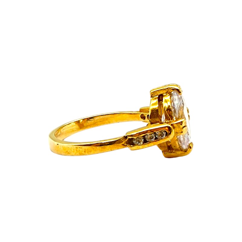 Anillo Halo Oro Bajo-Piedra Zirconia-AN8097 conpiedra