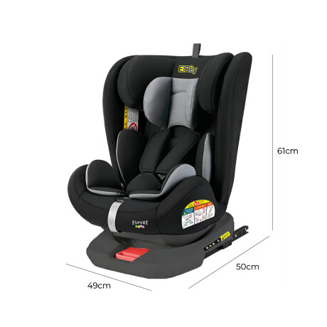 Butaca Silla Auto Bebé Cleopatra Giro 360 Reclinable Gris
