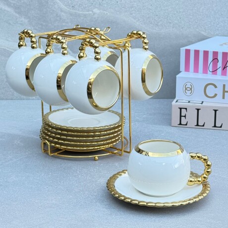 Juego De Tazas y Platillos Cerámica Café C/ Soporte 150 ml. Juego De Tazas y Platillos Cerámica Café C/ Soporte 150 ml.