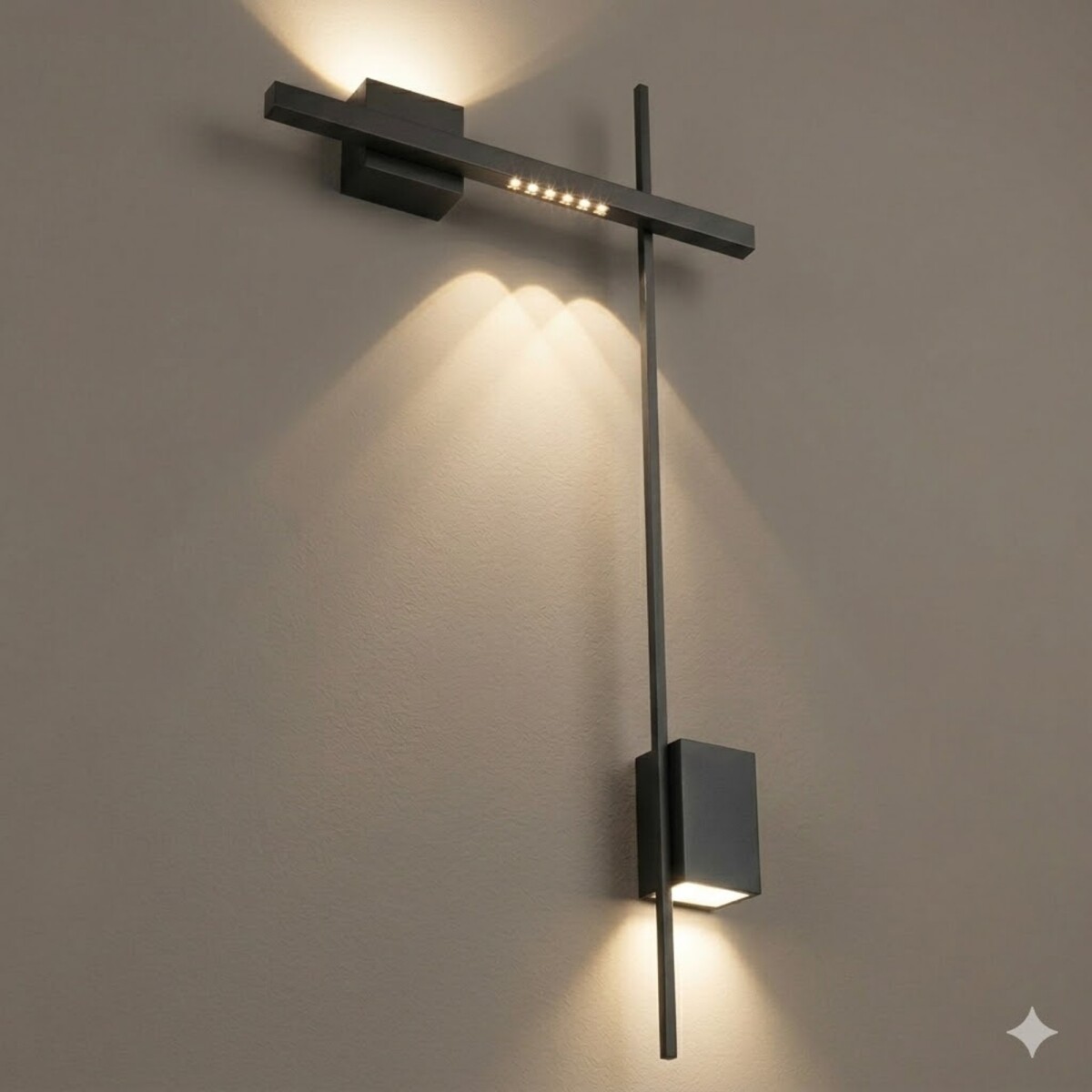 Aplique led de pared doble cubo indirecto 18W 