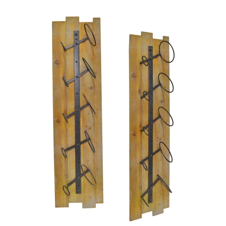 VINERA P/5 BOTELLAS METAL Y MADERA RUSTICO 97X23X15CM FA16-001 VINERA P/5 BOTELLAS METAL Y MADERA RUSTICO 97X23X15CM FA16-001