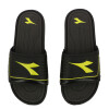 Diadora Isola Ojota Tira Ancha Con Logo - Negro/amarillo Negro-amarillo