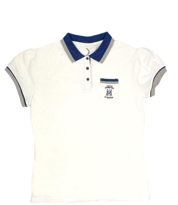 Remera Polo femenina Colegio Seminario Blanco