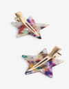 Horquillas Set Carey Set De Hebillas De Estrellas - Combinacion Multicolor