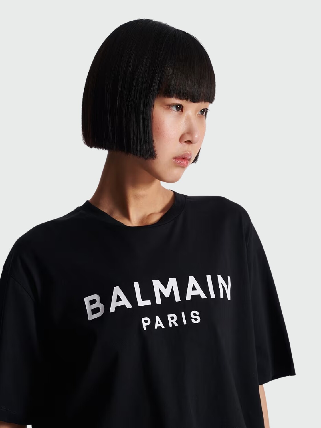 BALMAIN - T-SHIRT ESTAMPADO PARIS Negro