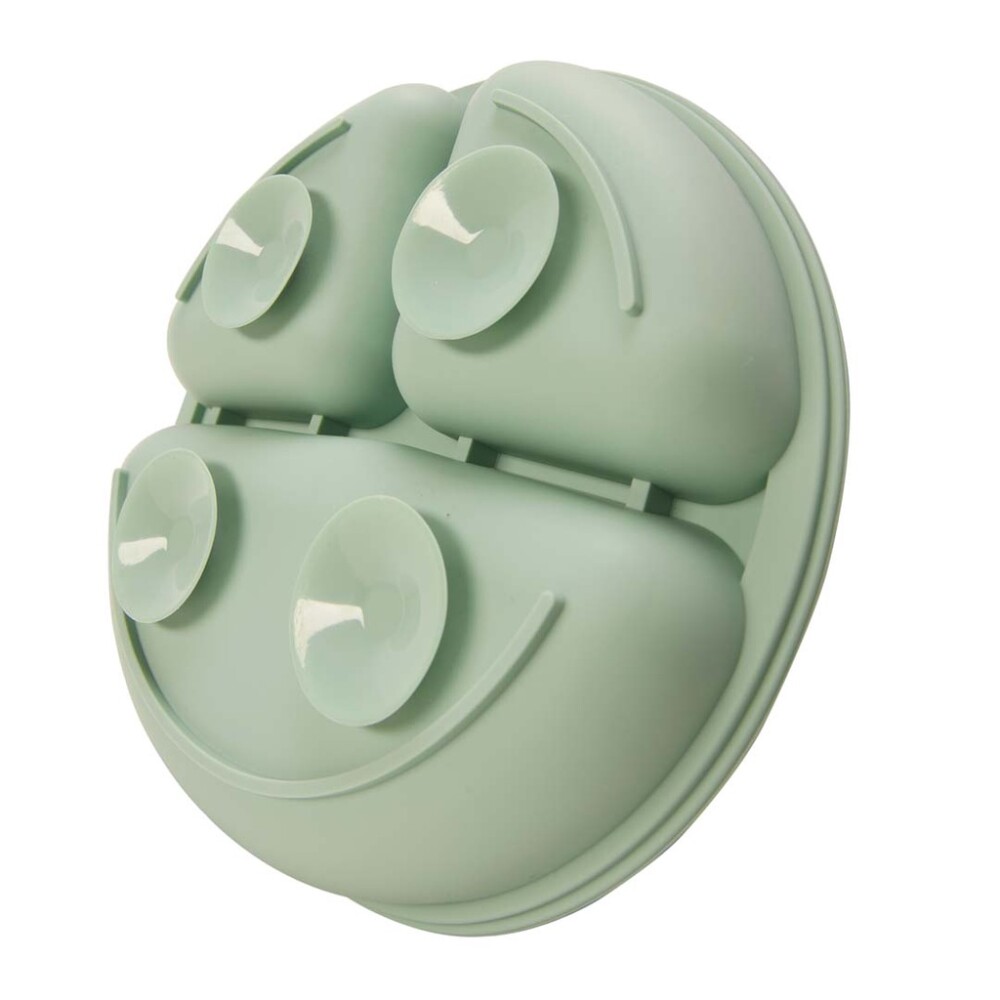 Plato con divisiones y ventosa BUBA verde