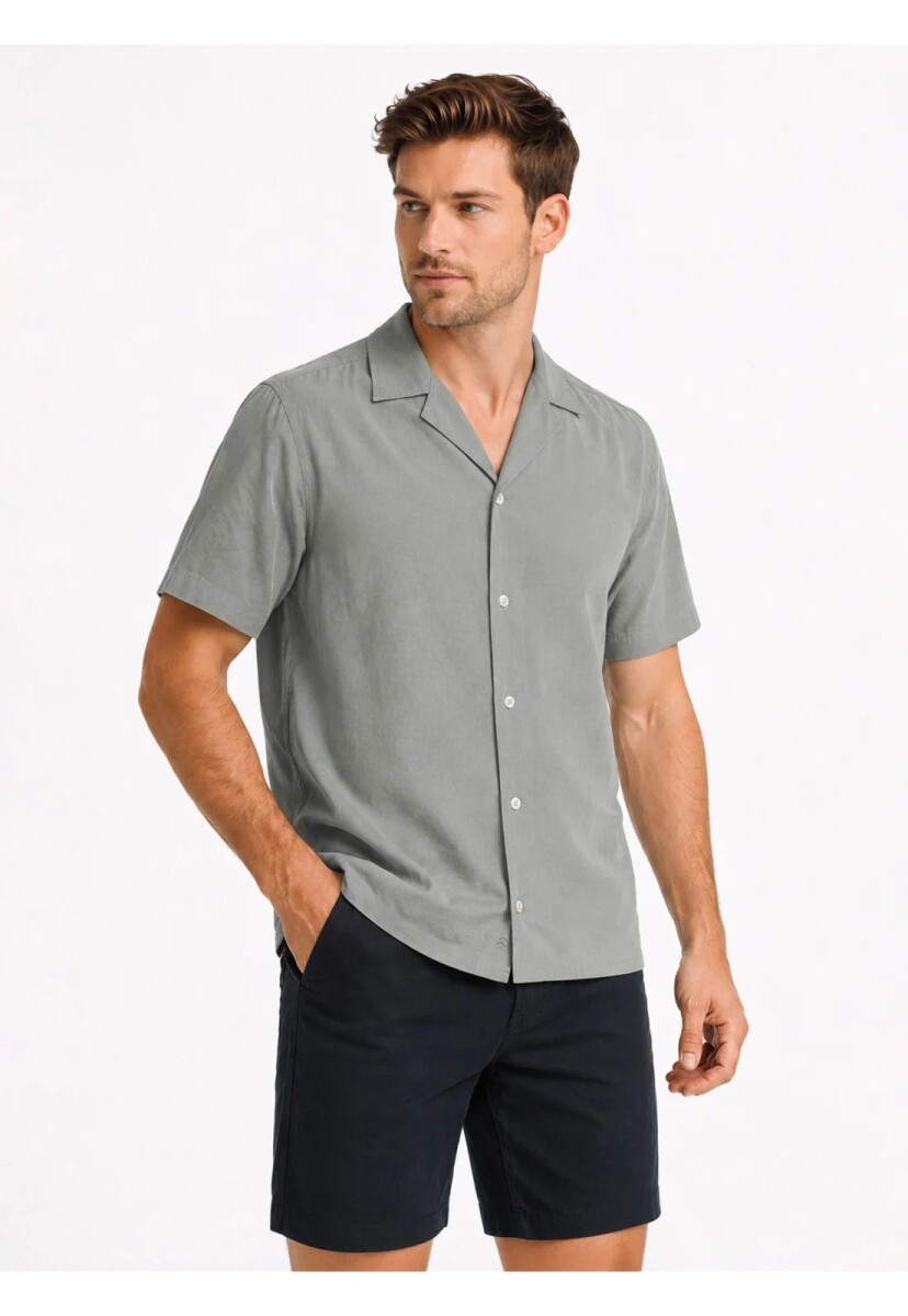 Camisa Arrow Lino Cotton Manga Corta - VERDE 