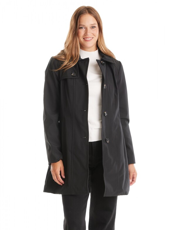 Gabardina Trench Impermeable NEGRO