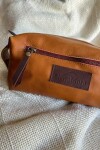 Necessaire de Cuero Honey Red Zip