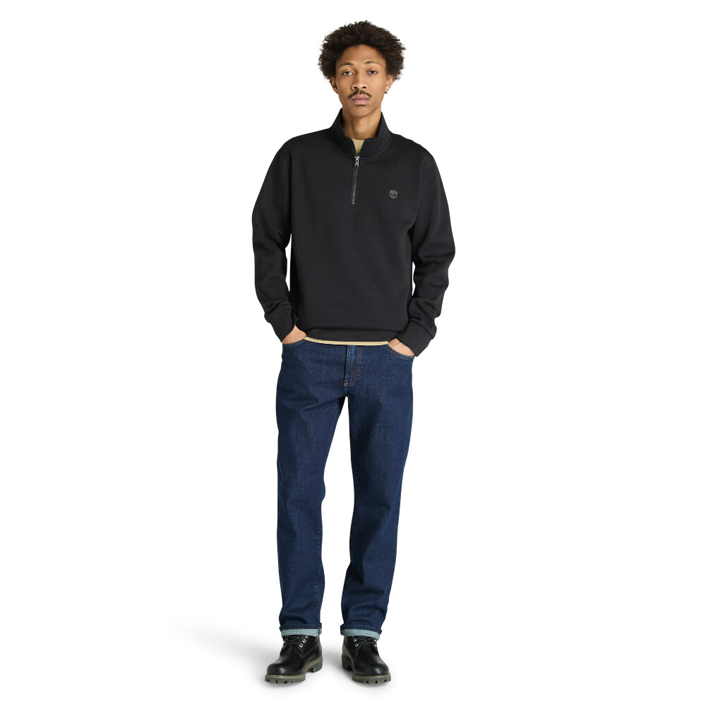 Polera Oyster River 1/4 Cierre Hombre Black