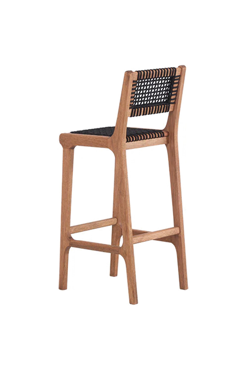 TRACO BANQUETA BANQUETA ALTA TRACO CUERDA NEGRA 40x46x106/75CM JATOBA