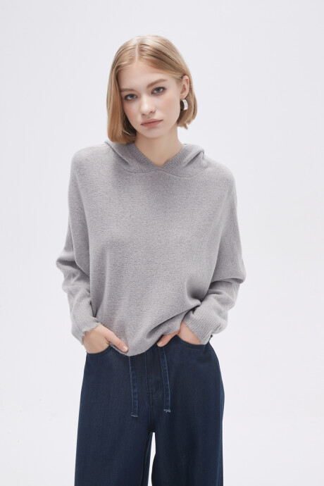 Sweater Plidi Gris Melange Medio