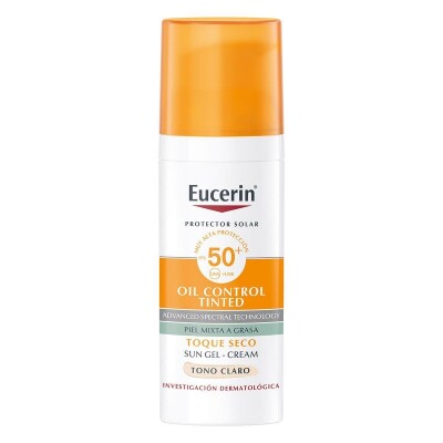 Protector Solar Eucerin Fps 50 Toque Seco Tono Claro 50 Ml. Protector Solar Eucerin Fps 50 Toque Seco Tono Claro 50 Ml.