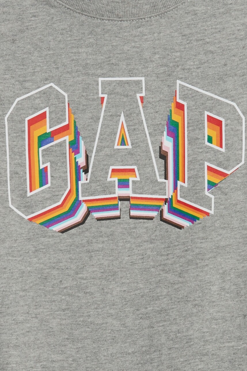 Remera Logo Gap Pride Toddler Niño B10 Grey Heather