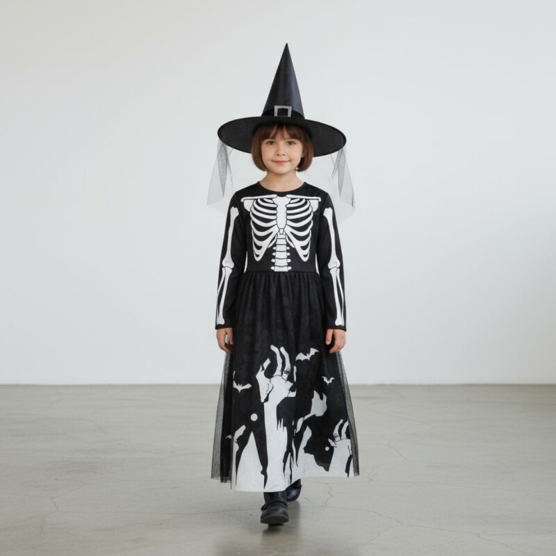 Difraz Infantil de Bruja- Talle XL Negro