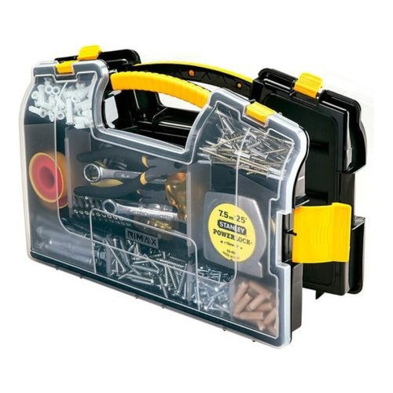 Caja de herramientas plegable para materiales eléctricos Rimax Negro/Amarillo