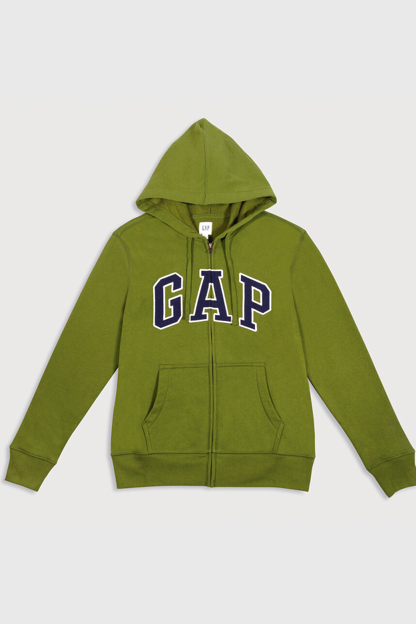 Canguro Con Cierre Logo Gap Hombre Deep Cedar Green