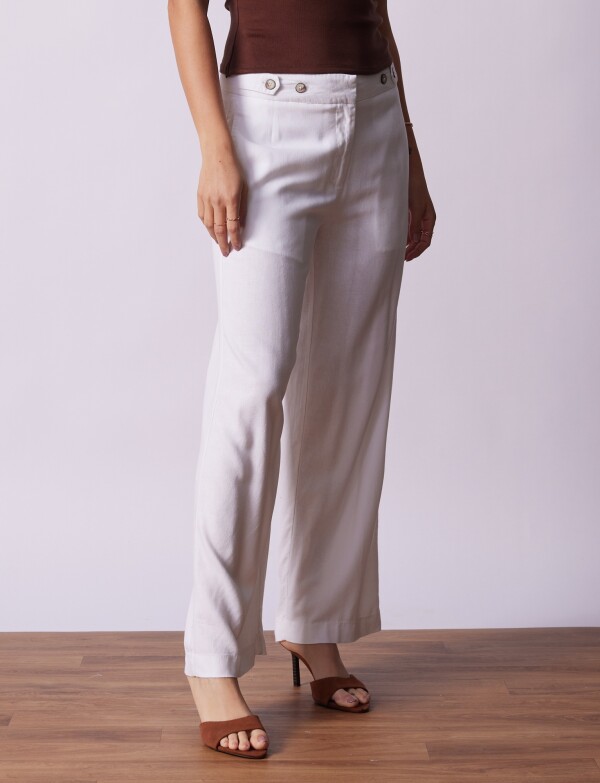 Pantalon Lino Wide Leg CRUDO