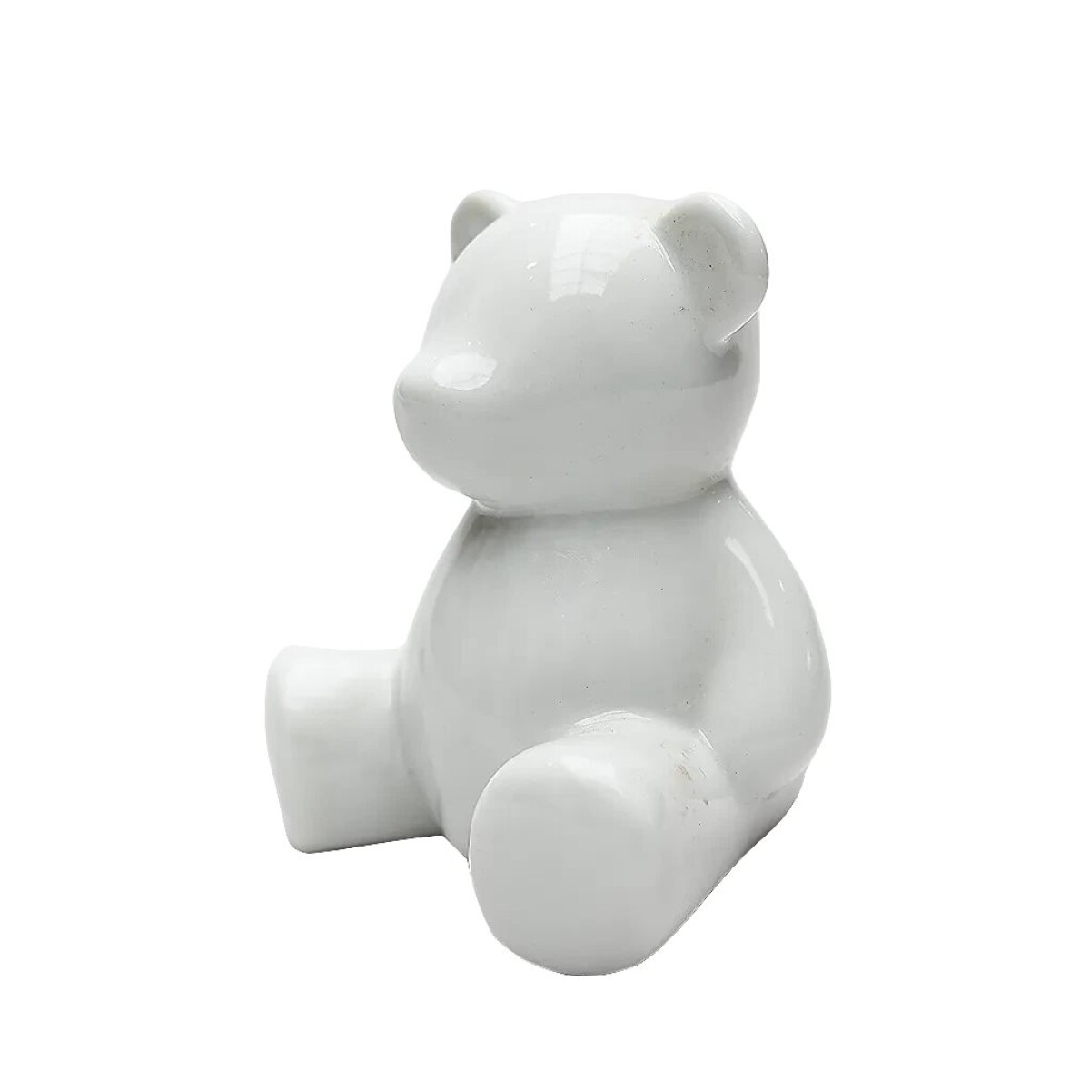 ADORNO ALCANCIA OSO 9.5x8x10.5CM PORCELANA BLANCO 