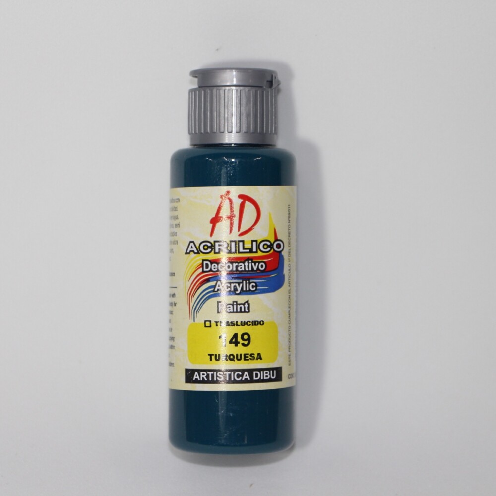 PINTURA ACRILICA ARTISTICA DIBU 60 ML. DIFERENTES COLORES COLOR TURQUESA 149