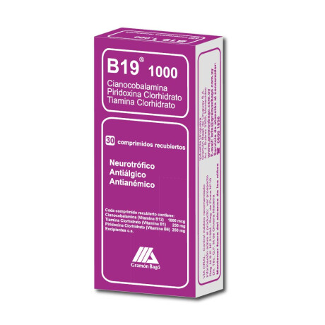 B 19 1000 30 Comprimidos B 19 1000 30 Comprimidos