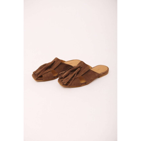 Zueco Barro Choco Gamuza