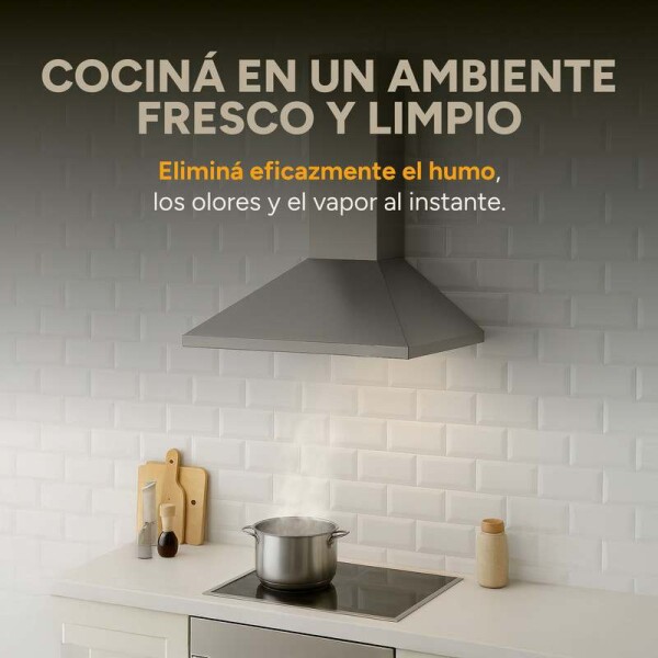 Campana De Cocina Extractor Goldtech 60cm Inoxidable Luz Variante Color Plateado